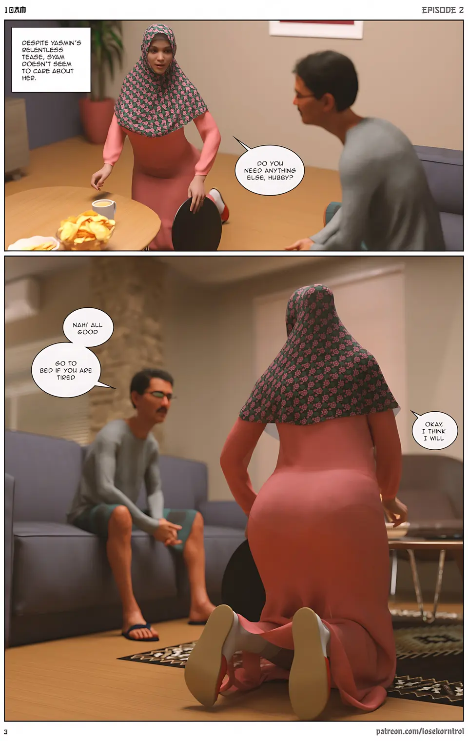 10AM [LoseKorntrol] porn comic — Season 1, Chapter 2, page 3