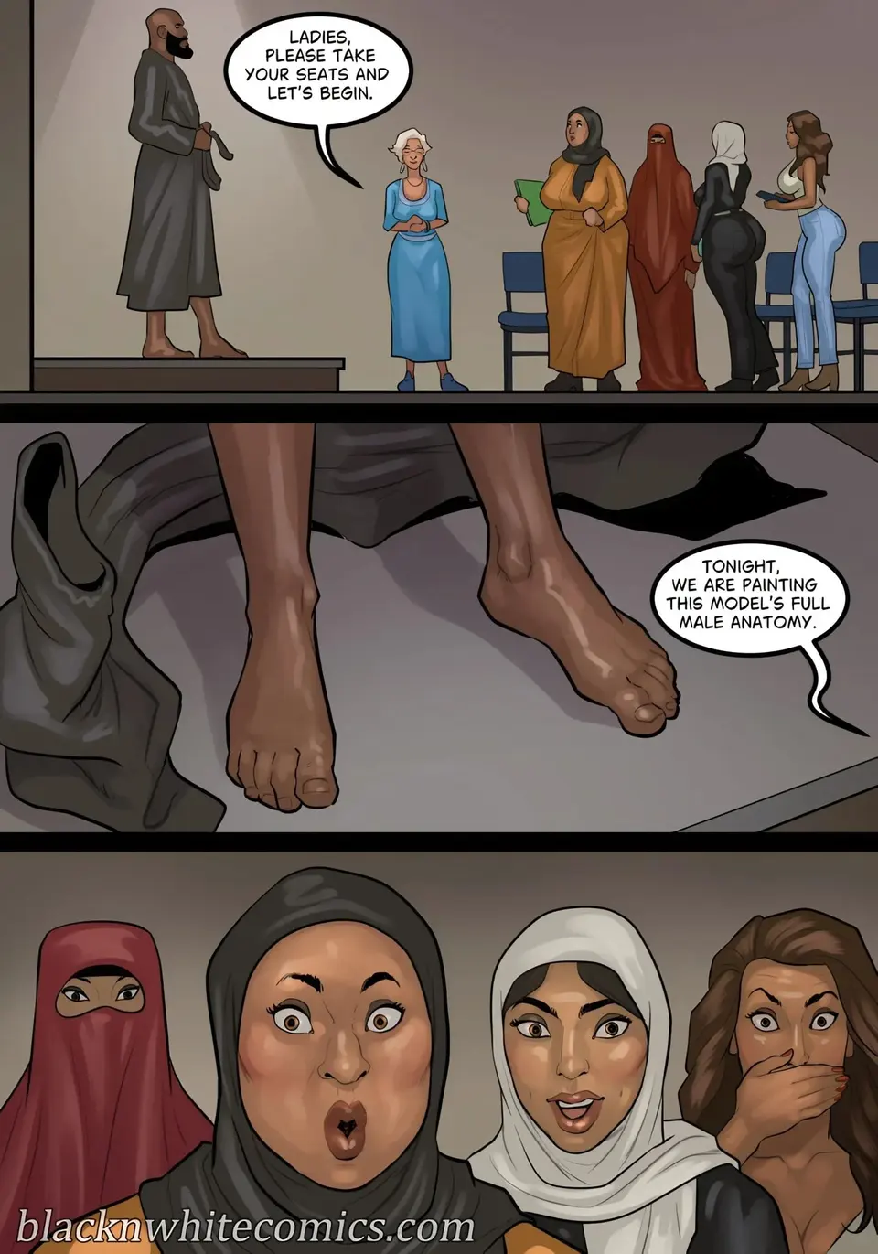 Art Class [BlackNWhiteComics] porn comic — Season 1, Chapter 3, page 7