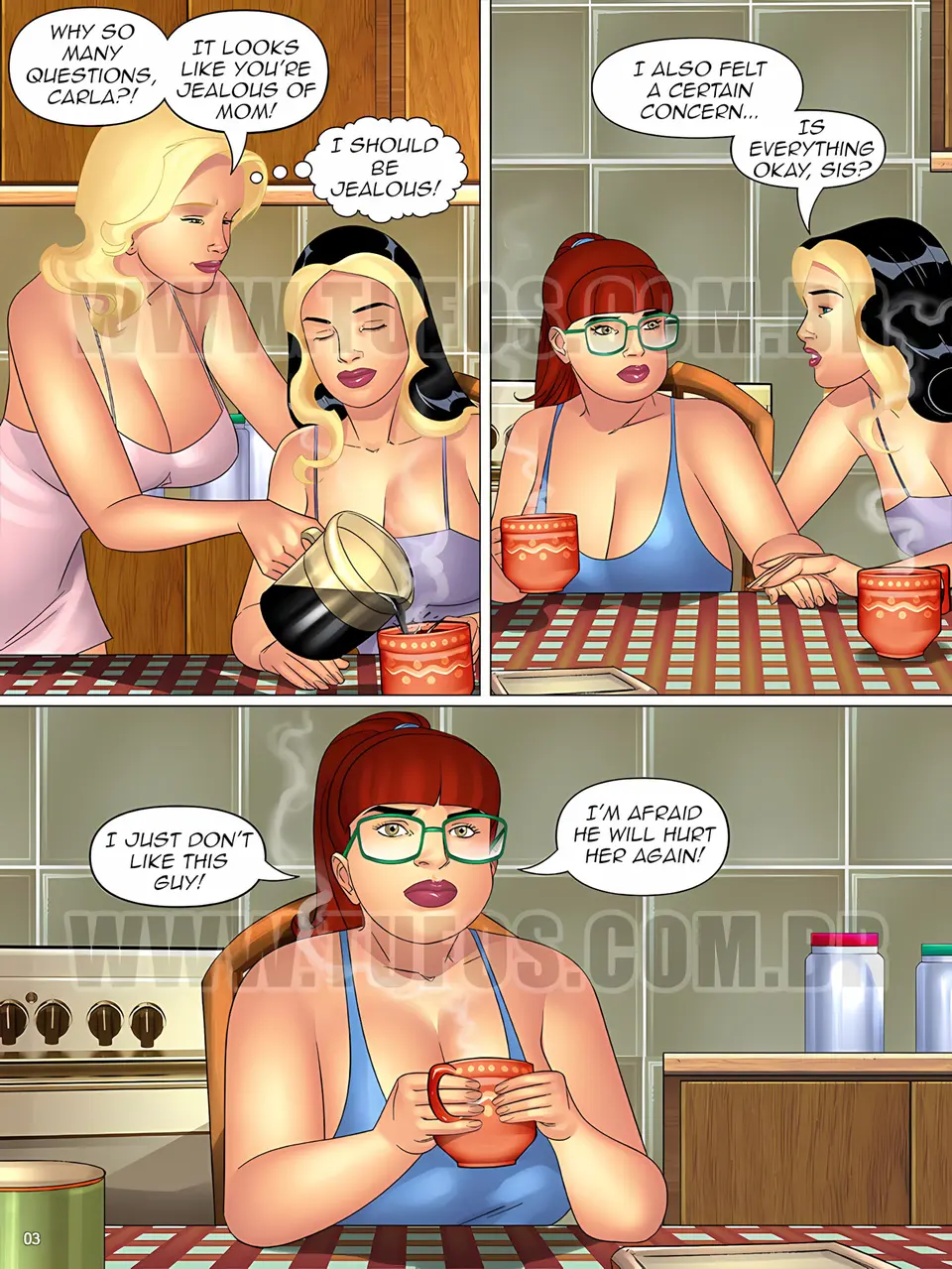 Aunt, Cousins And Co. [Tufos] porn comic — Season 1, Chapter 8, page 3
